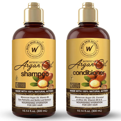 WOW Moroccan Argan Oil Shampoo & Conditioner Set: 300 ml each