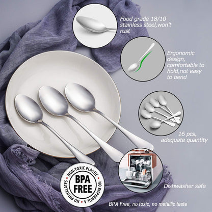 iKonbi Teaspoon Set Stainless Steel, 6.7 inch, Pack of 24