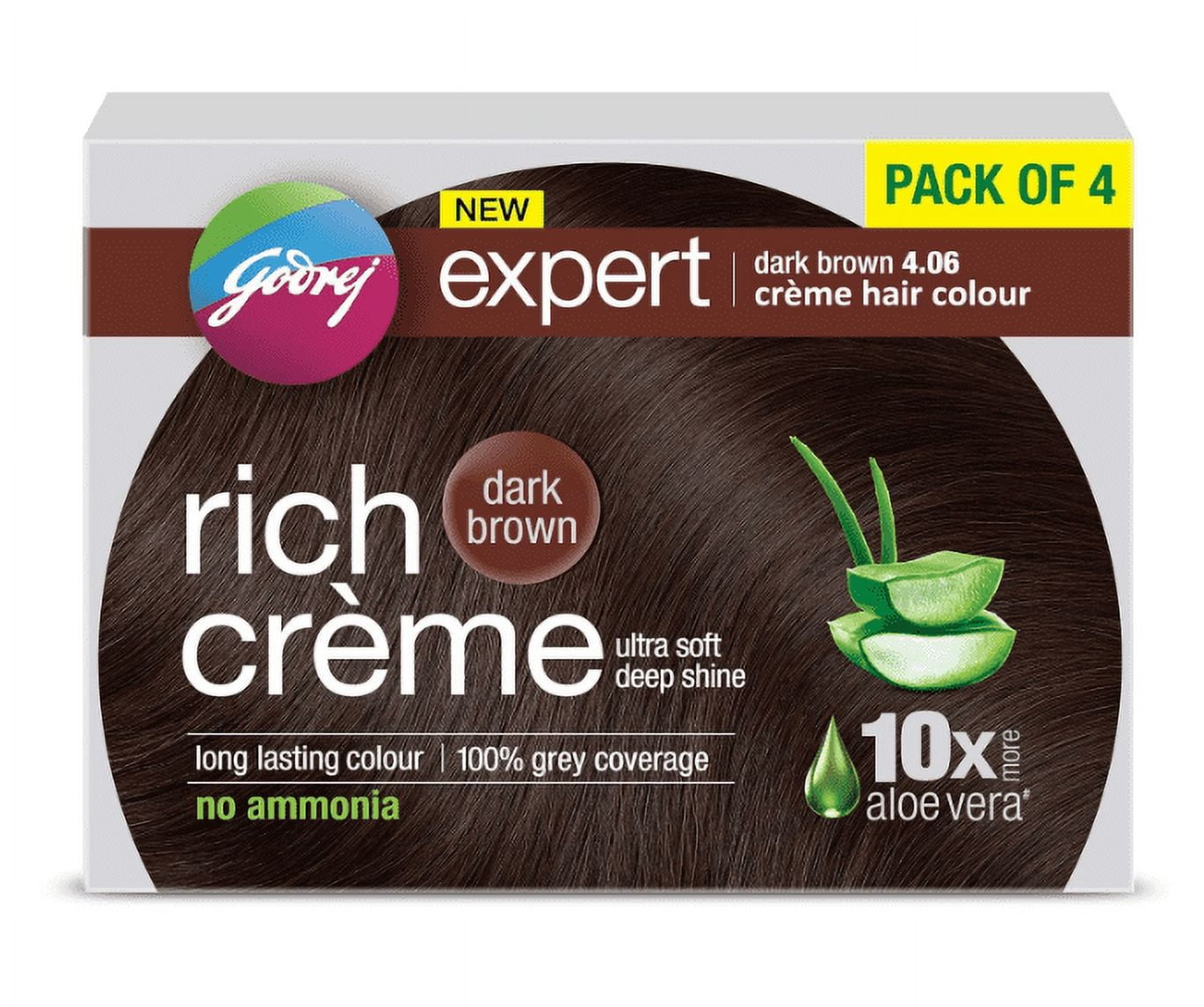 Godrej Hair Colour Dark Brown( pack of 4) - 40gm