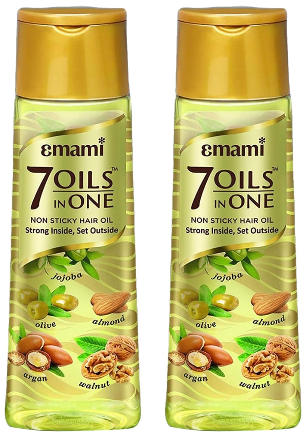 Emami 7 Oils In One Non Sticky & Non Greasy HairOil, 20 Times Stronger Hair, Nourishes Sca