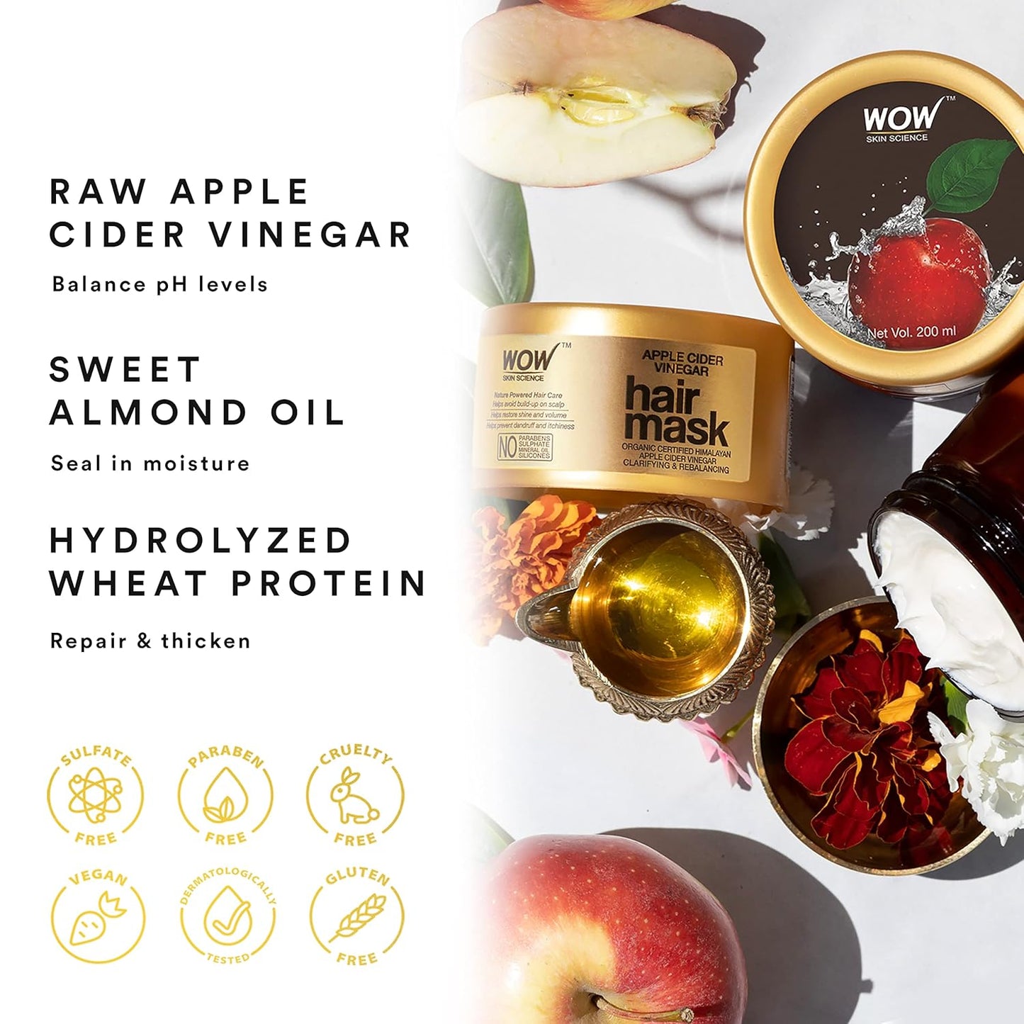 WOW Apple Cider Vinegar Hair Mask: 200 ml