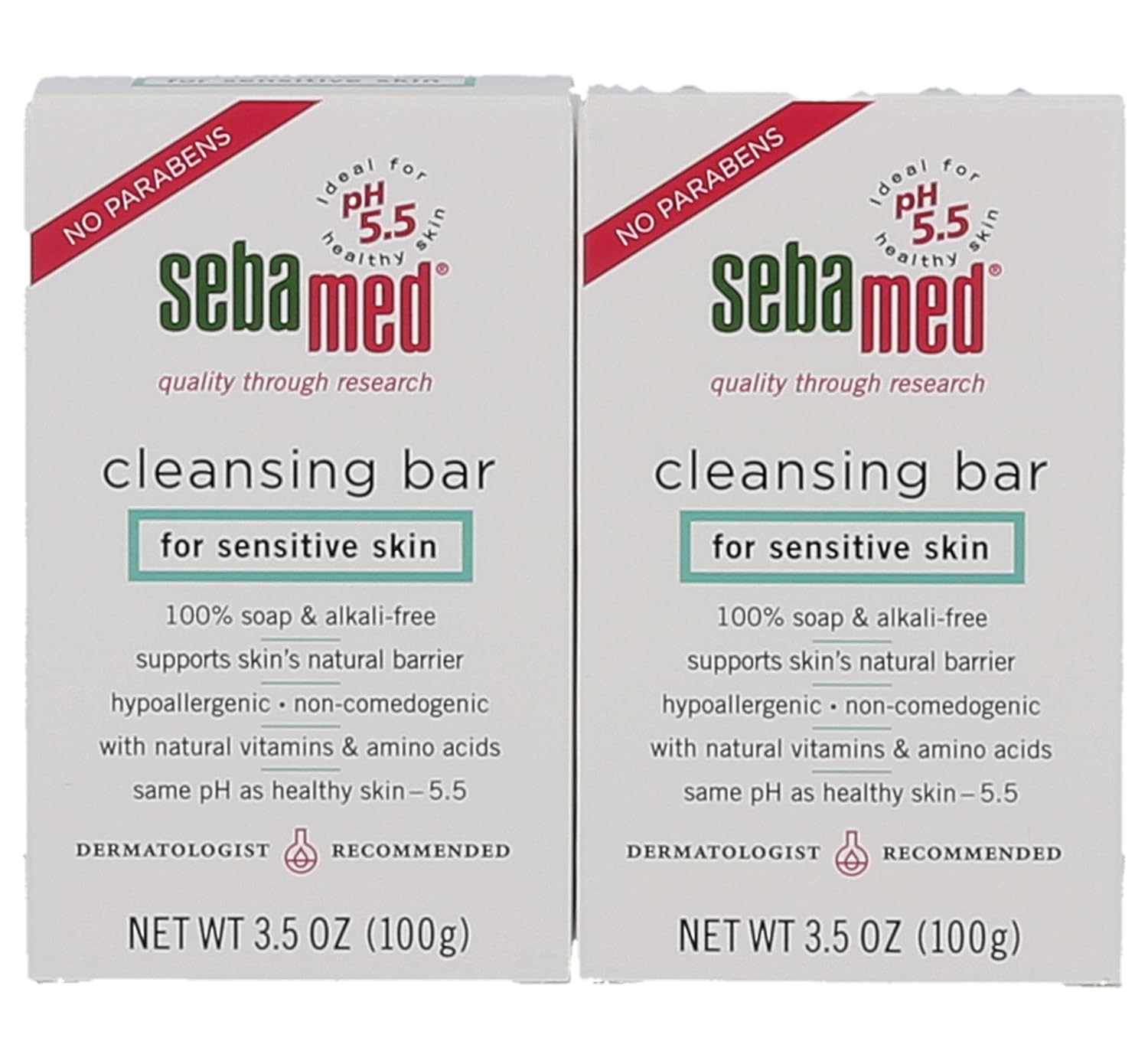 Sebamed Soap-Free Cleansing Bar: 100 g, Pack of