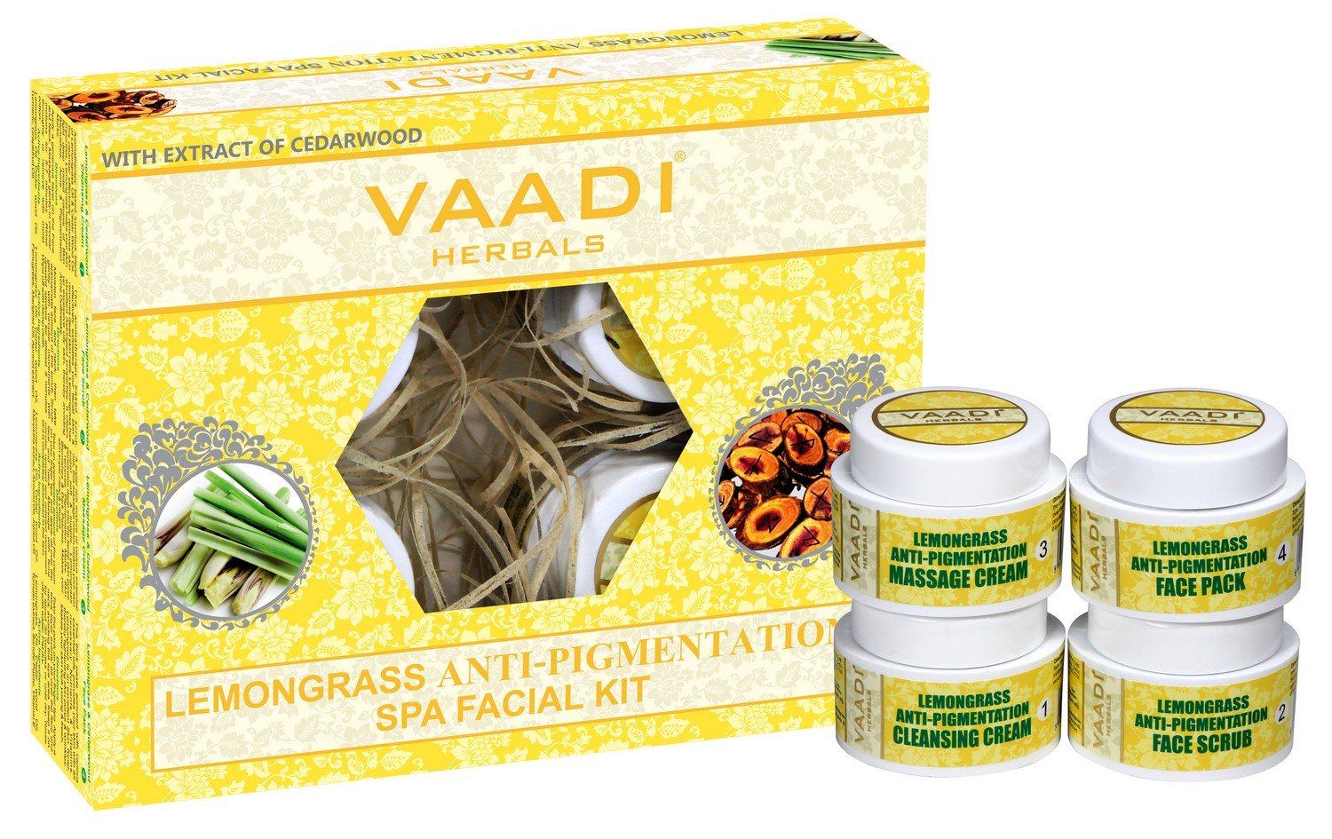 Vaadi Herbals Lemongrass & Cedarwood Spa Facial Kit 1