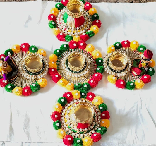 iKonbi Rangoli with Diya Set Set of 5