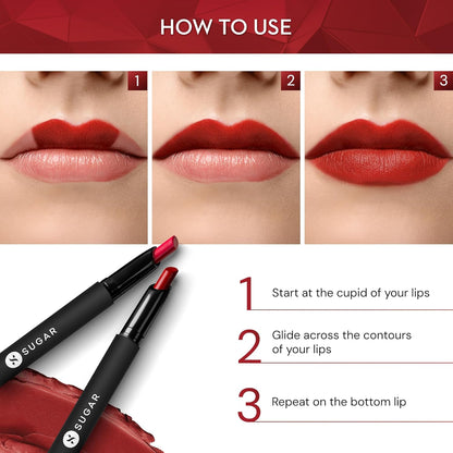 SUGAR Cosmetics Matte Attack Transferproof Lipstick: 01 Bold Play, 2 g