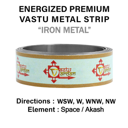 Iron Strip Vastu Remedy for Entrance, Maha Vastu Remedy for Toilet Correction and Zone (4 FEET, 12MM, Width, 0.2MM Gauge) (Pack of 2)