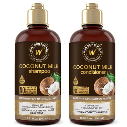 WOW Coconut Milk Shampoo & Conditioner Set: 500 ml