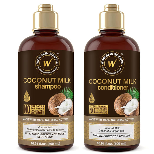 WOW Coconut Milk Shampoo & Conditioner Set: 500 ml