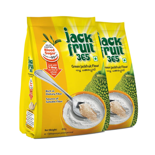 JackFruit365 Green Jackfruit Flour: 800g (Pack of 2 x