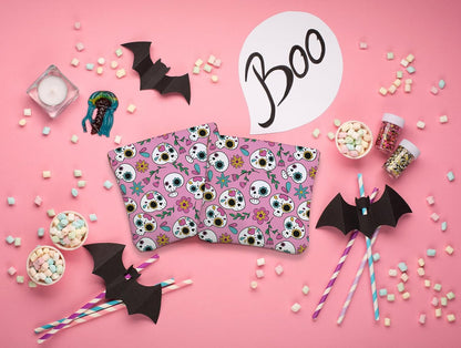 Halloween Sugar Skull Travel Makeup Pouch: LR2