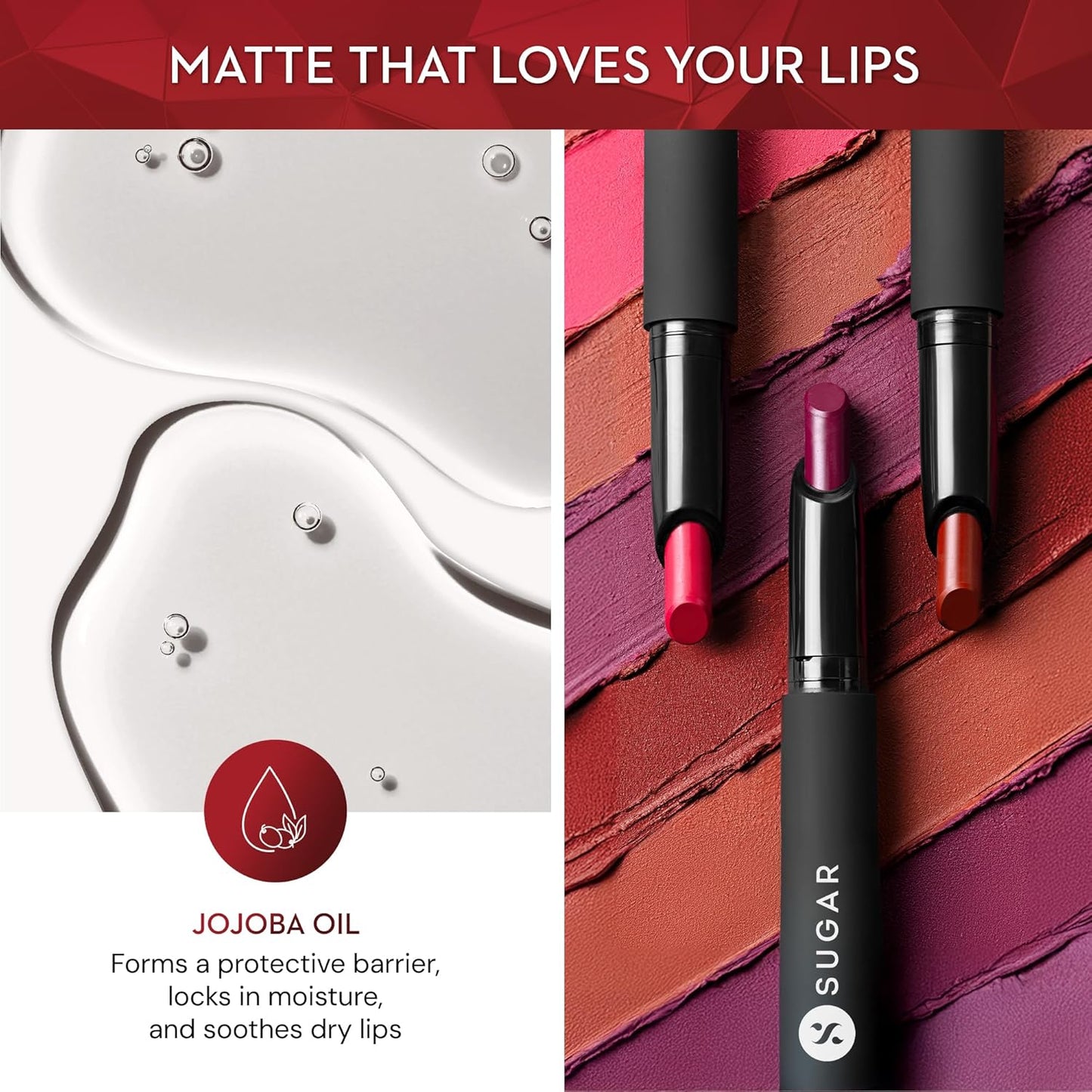 SUGAR Cosmetics Matte Attack Transferproof Lipstick: 01 Bold Play, 2 g