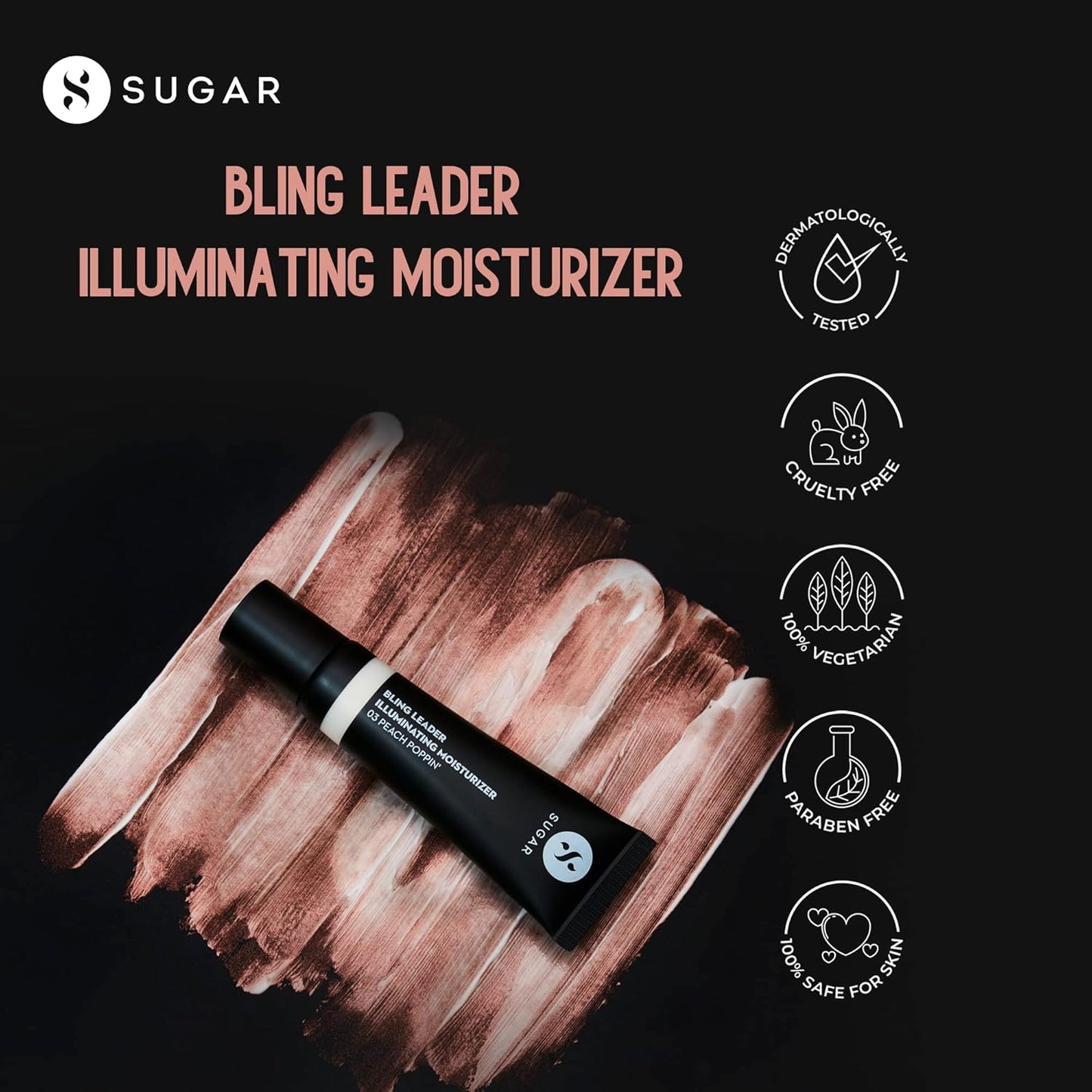 SUGAR Cosmetics Bling Leader Illuminating Moisturizer: 03 Peach Poppin