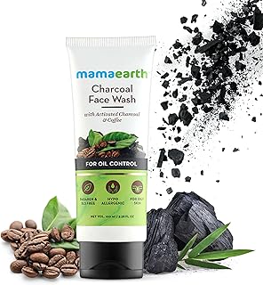 Mamaearth Charcoal FaceWash: Activated Charcoal & Coffee, 100