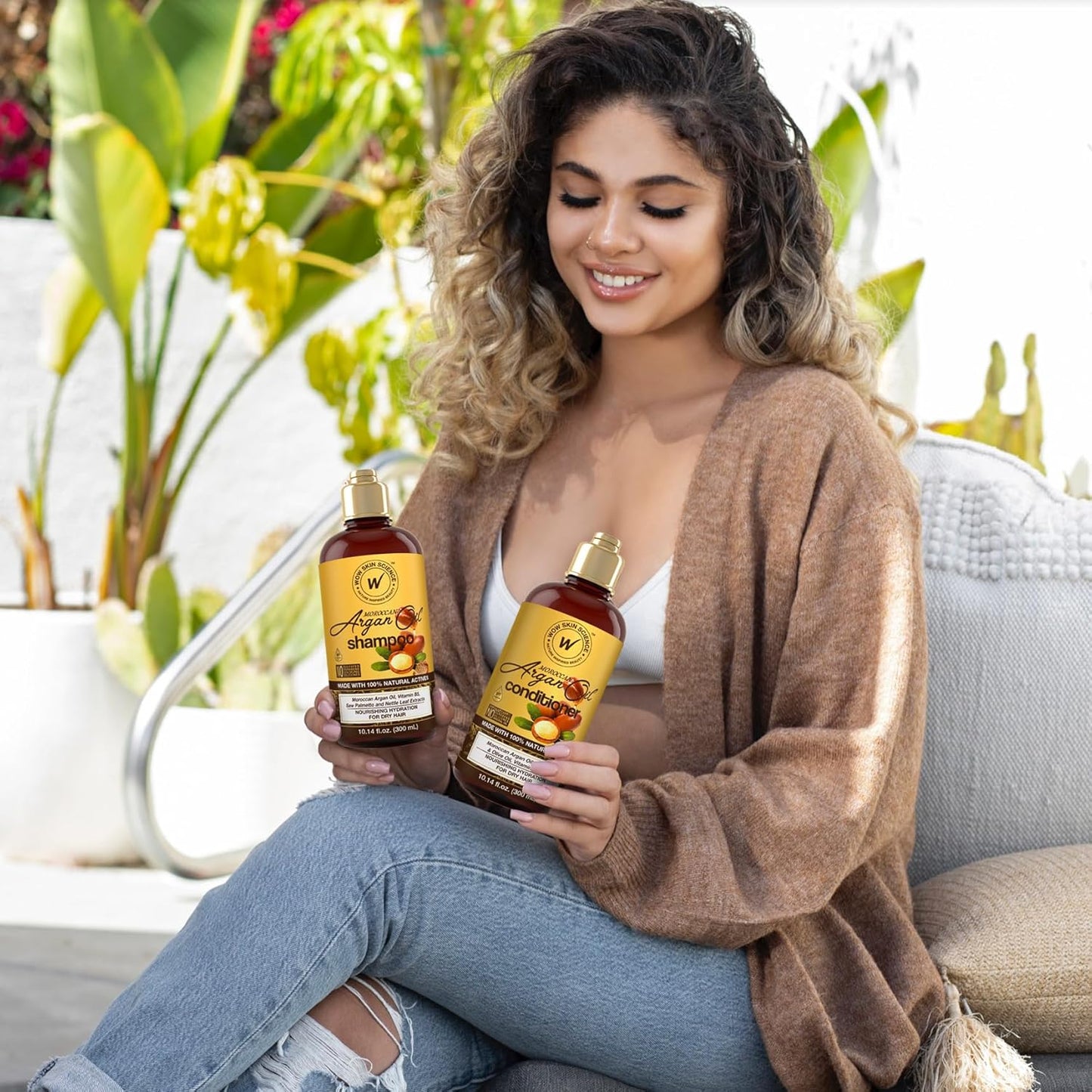 WOW Moroccan Argan Oil Shampoo & Conditioner Set: 300 ml each