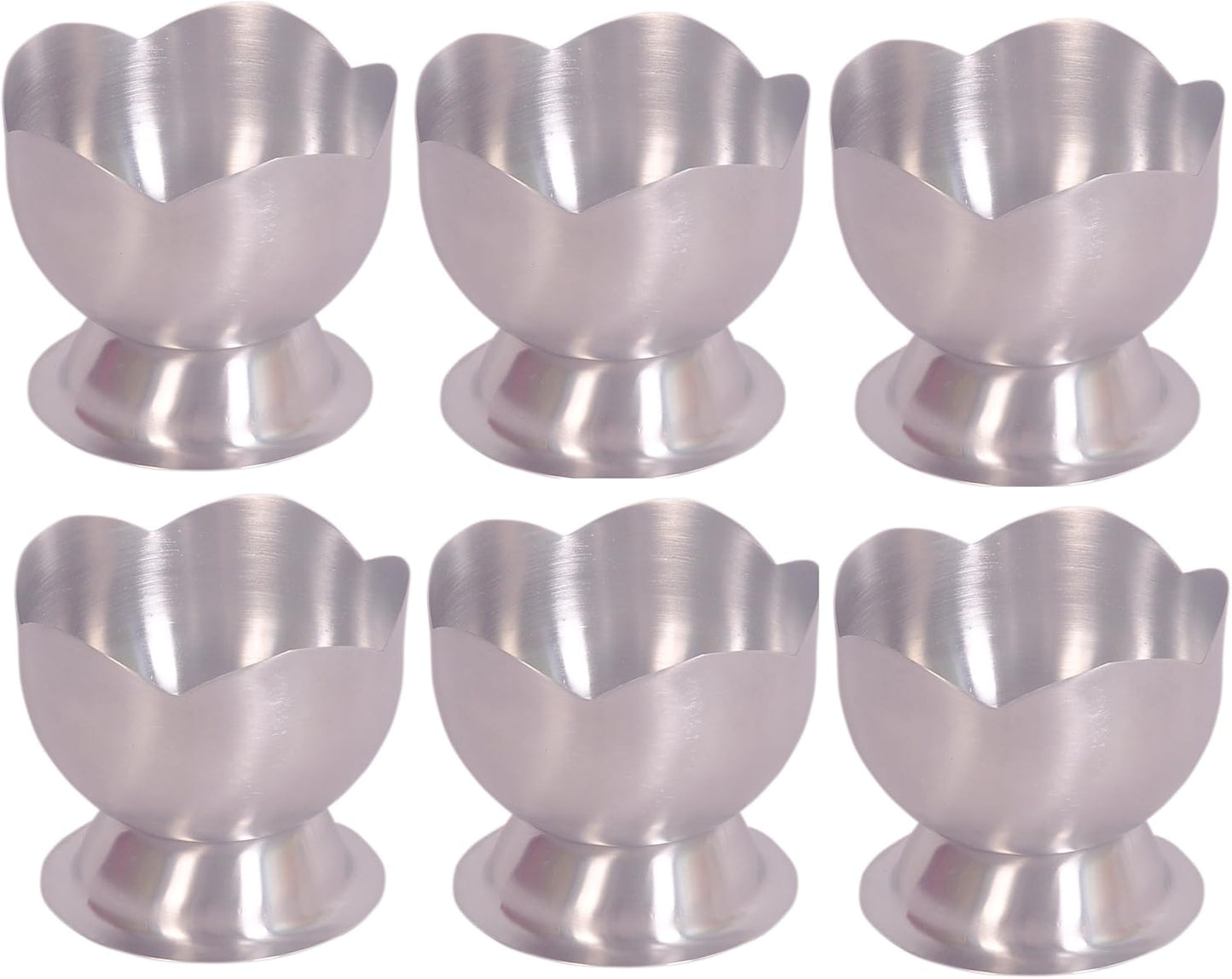 iKonbi Lotus Ice Cream Cups/Soup Bowls with Spoons and Scoop – Set of 13 6 Cups, 6