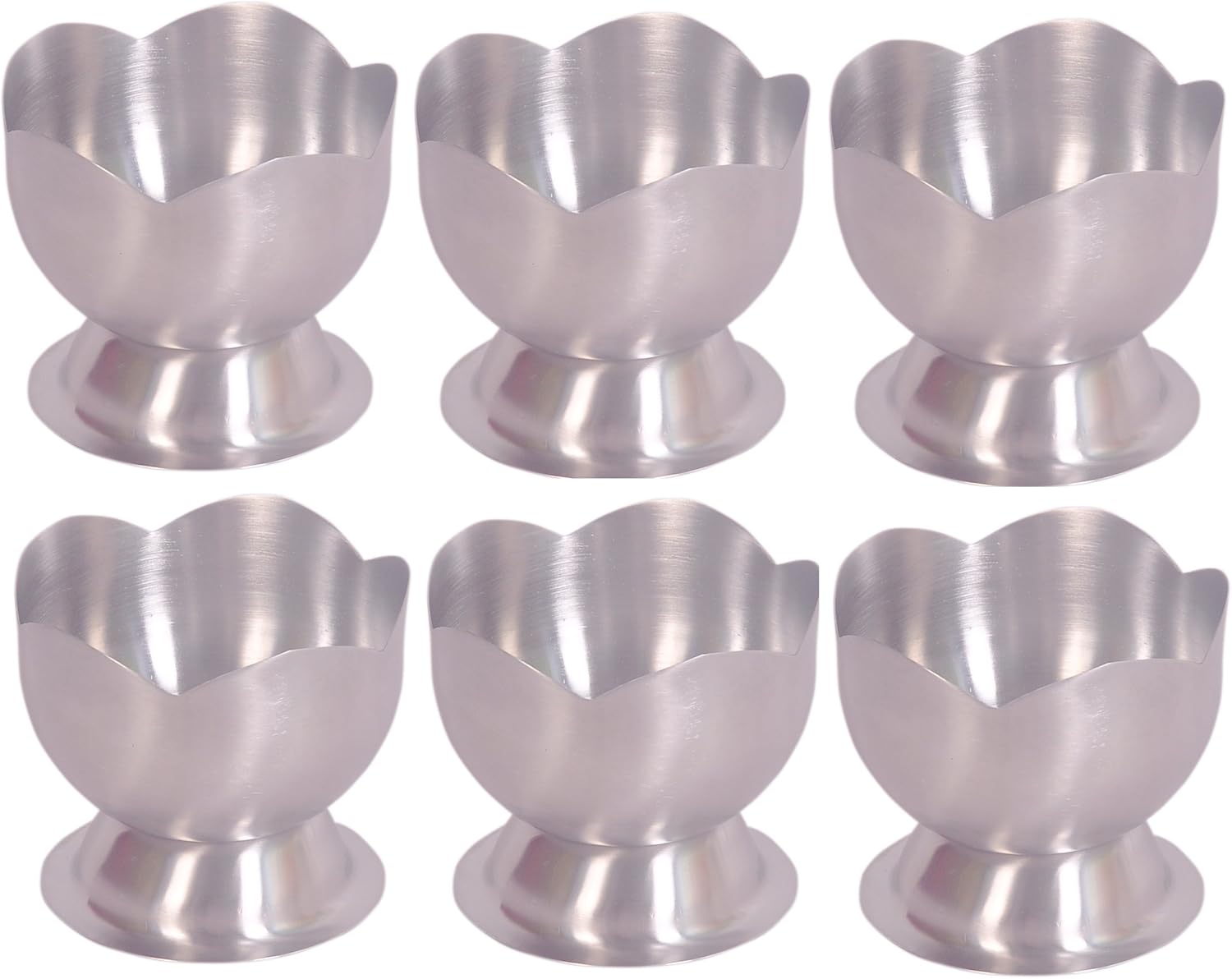 iKonbi Lotus Ice Cream Cups/Soup Bowls with Spoons and Scoop – Set of 13 6 Cups, 6