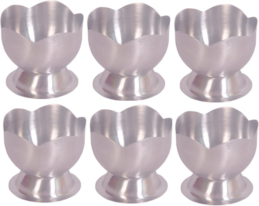 iKonbi Lotus Ice Cream Cups/Soup Bowls with Spoons and Scoop – Set of 13 6 Cups, 6