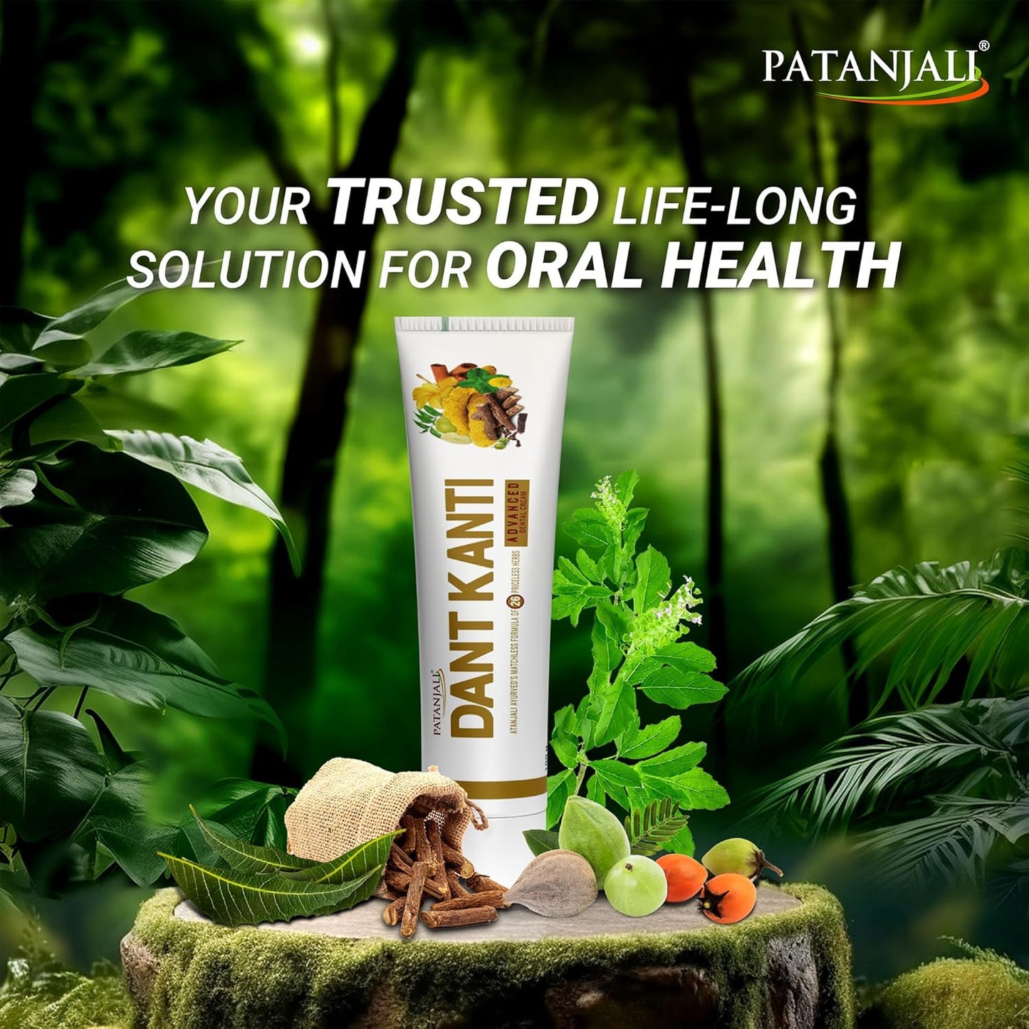 Patanjali Dant Kanti Advanced Dental Cream: Pack of 5, 100 g each