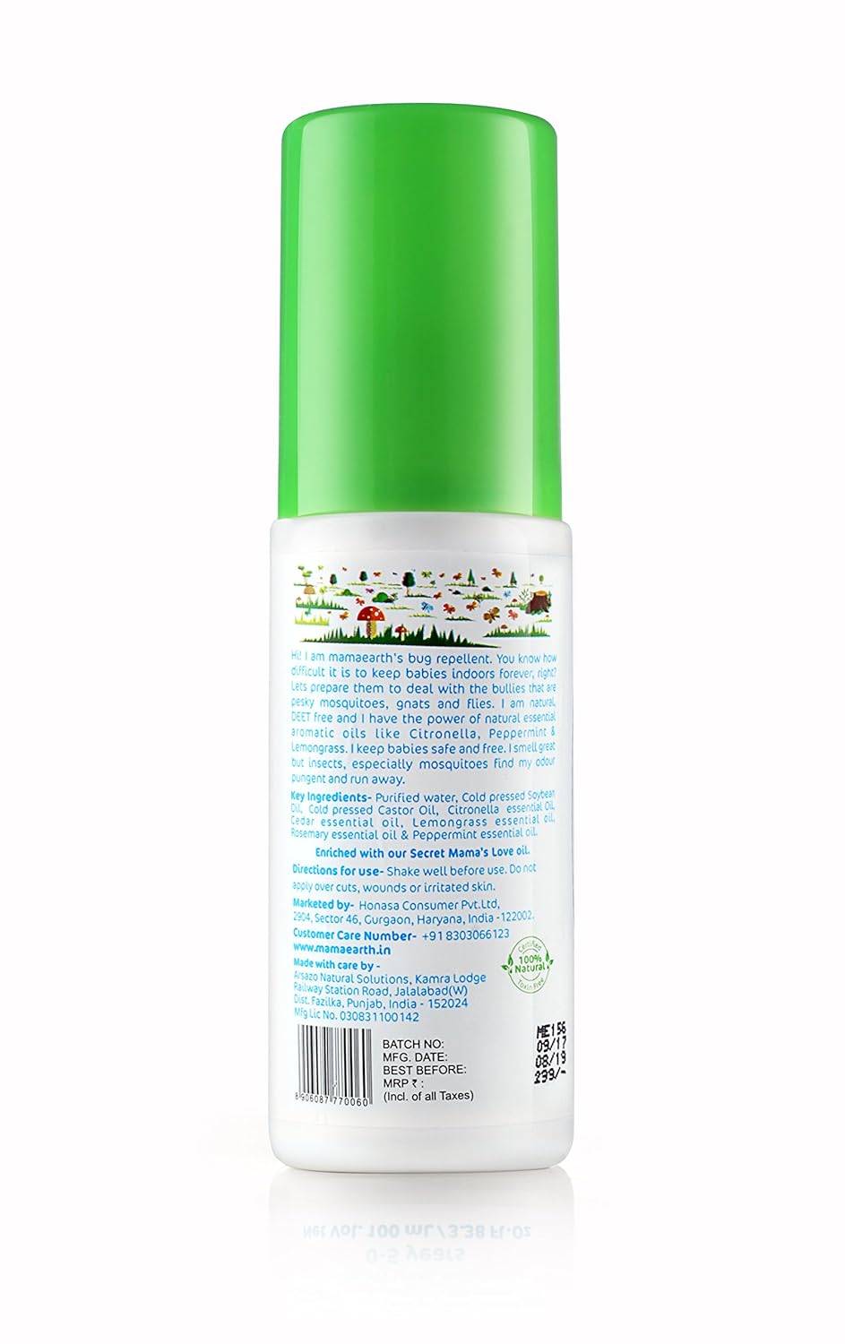 Mamaearth Natural Insect Repellent: For Babies, 100 ml