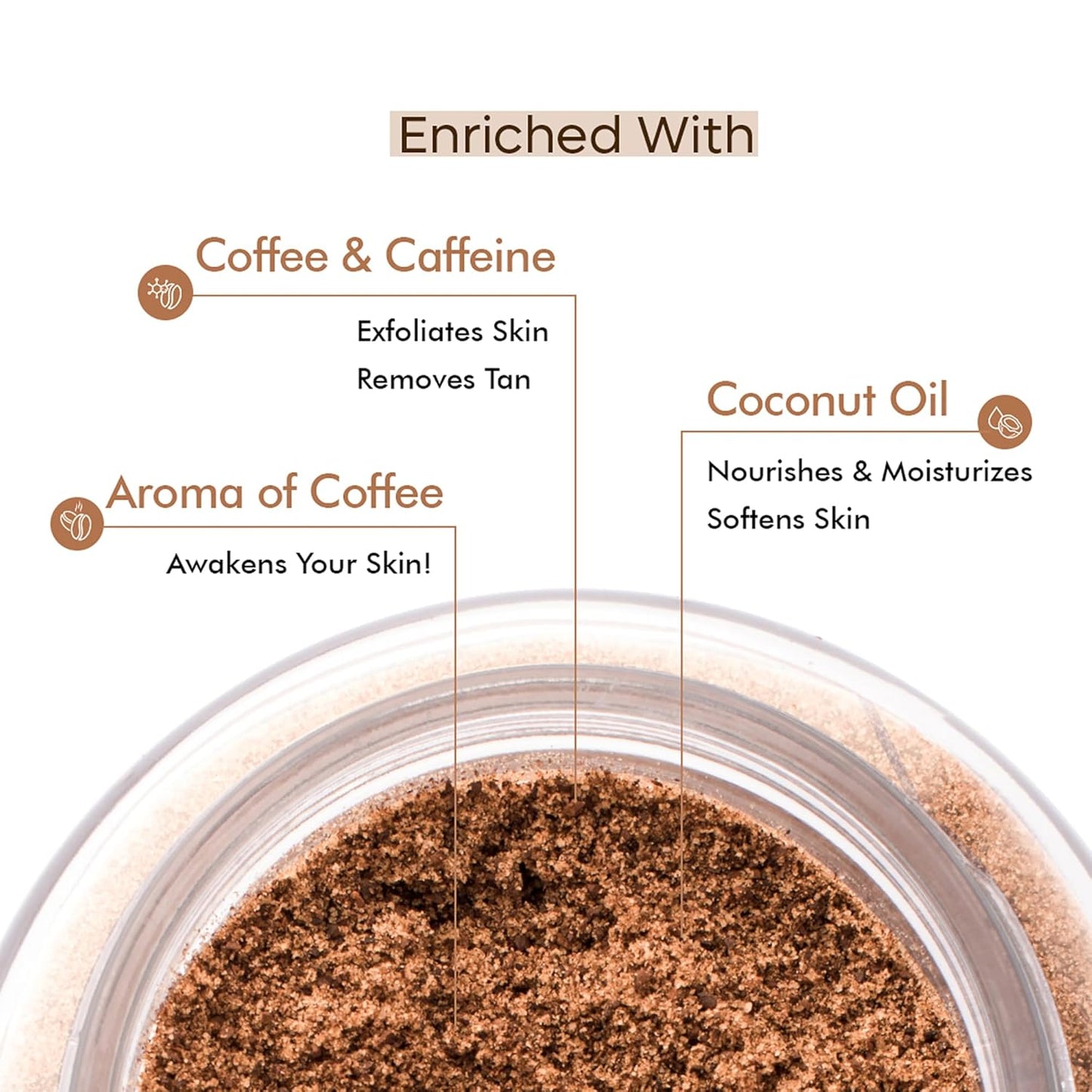 mCaffeine Coffee Body Scrub: Tan Removal, 100 g