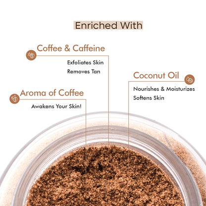 mCaffeine Coffee Body Scrub: Tan Removal, 100 g