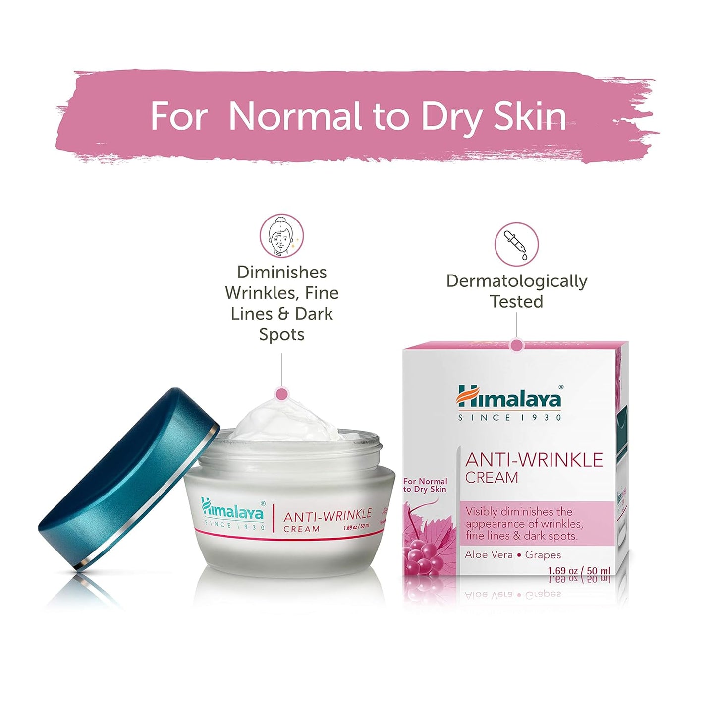 Mamaearth Anti-Wrinkle Cream: Grapes & Aloe Vera, 50 ml
