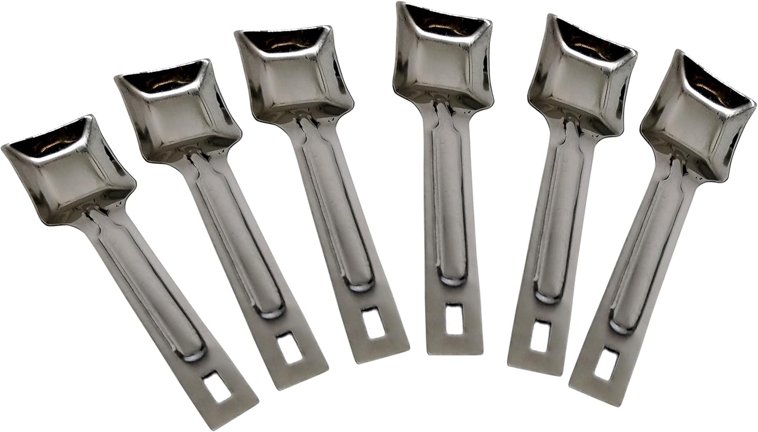 iKonbi Stainless Steel Set of 6 Canister Spoons for Home and Kitchen 13.5x3 cm 130