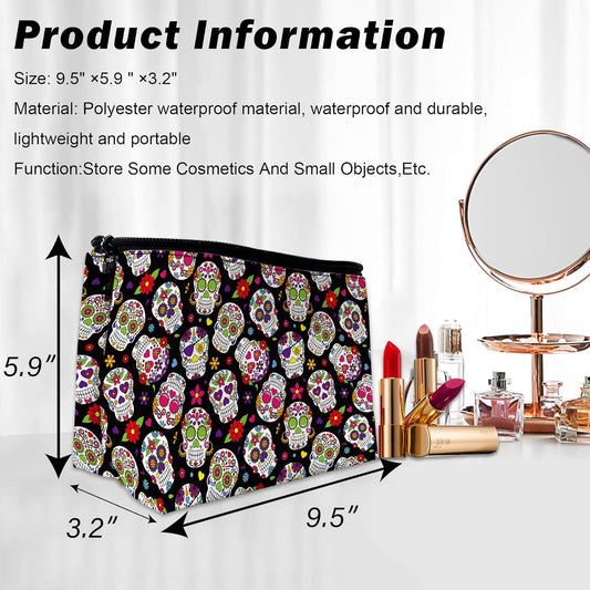 Makeup Bag Day Of The Dead Sugar Skull Cosmetic Bag