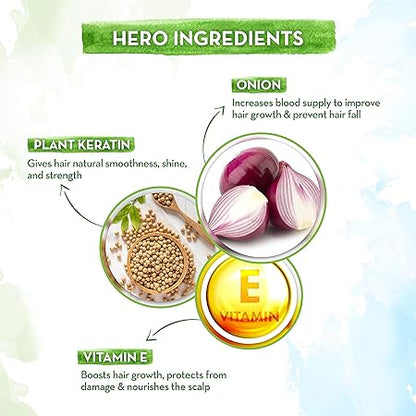 Mamaearth Onion Shampoo for Anti Hair Fall & Hair Growth with Onion Oil & Plant Keratin 400ml