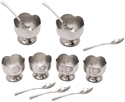 iKonbi Set of 12-6 Lotus ice Cream Cup and 6 ice Cream Spoon
