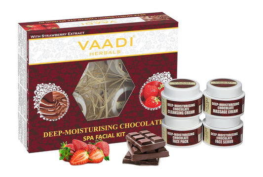 Vaadi Herbals Facial Kit - Chocolate and Strawberry SPA Facial Kit - ★ ALL Natural - ★