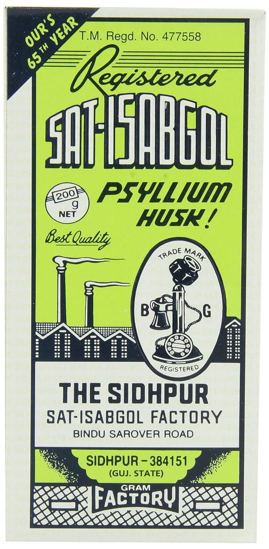 Sat-Isabgol Psyllium Husk: 200g, Pack of
