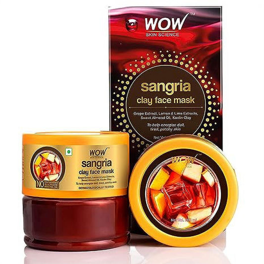 WOW Skin Science Sangria Facial Mask Purifying, Refining Wrinkle Remover, Anti-Aging Clay