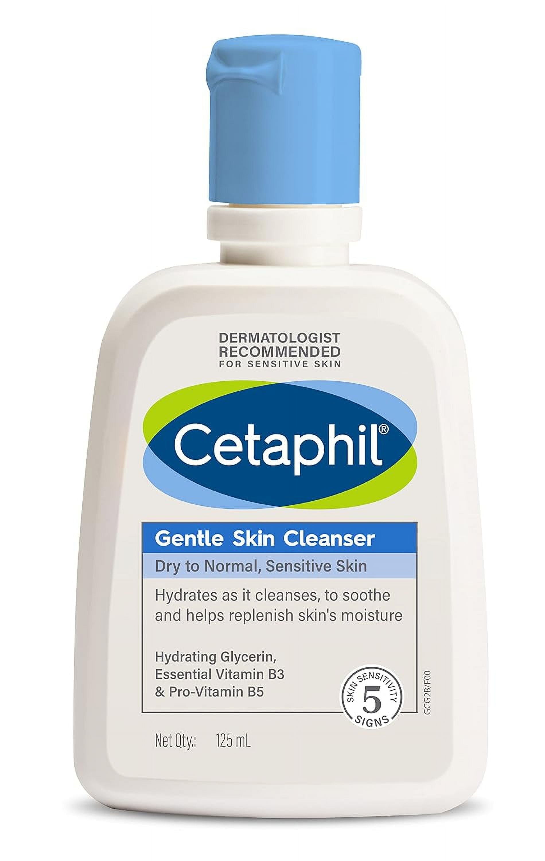 Cetaphil FaceWash Gentle Skin Cleanser for Dry to Normal (Sensitive Skin) - 125 ml