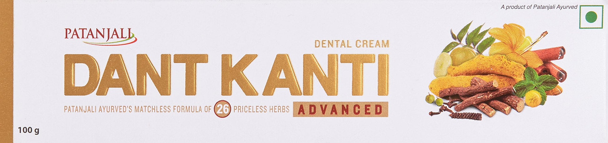 Patanjali Dant Kanti Advance Dental Cream for Sensitivity Relief, Eliminates Bad Breath (1