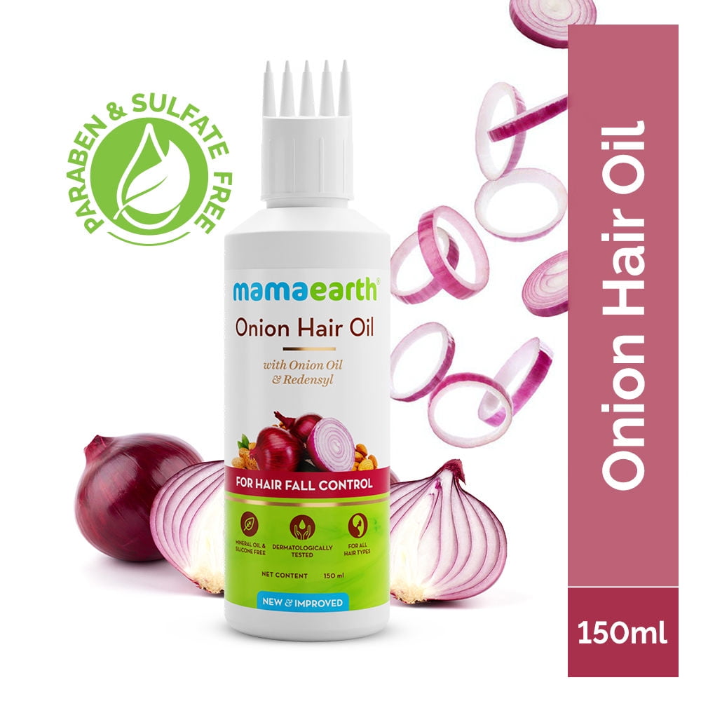 Mamaearth Onion Oil for Hair Growth & Hair Fall Control with Redensyl 150ml