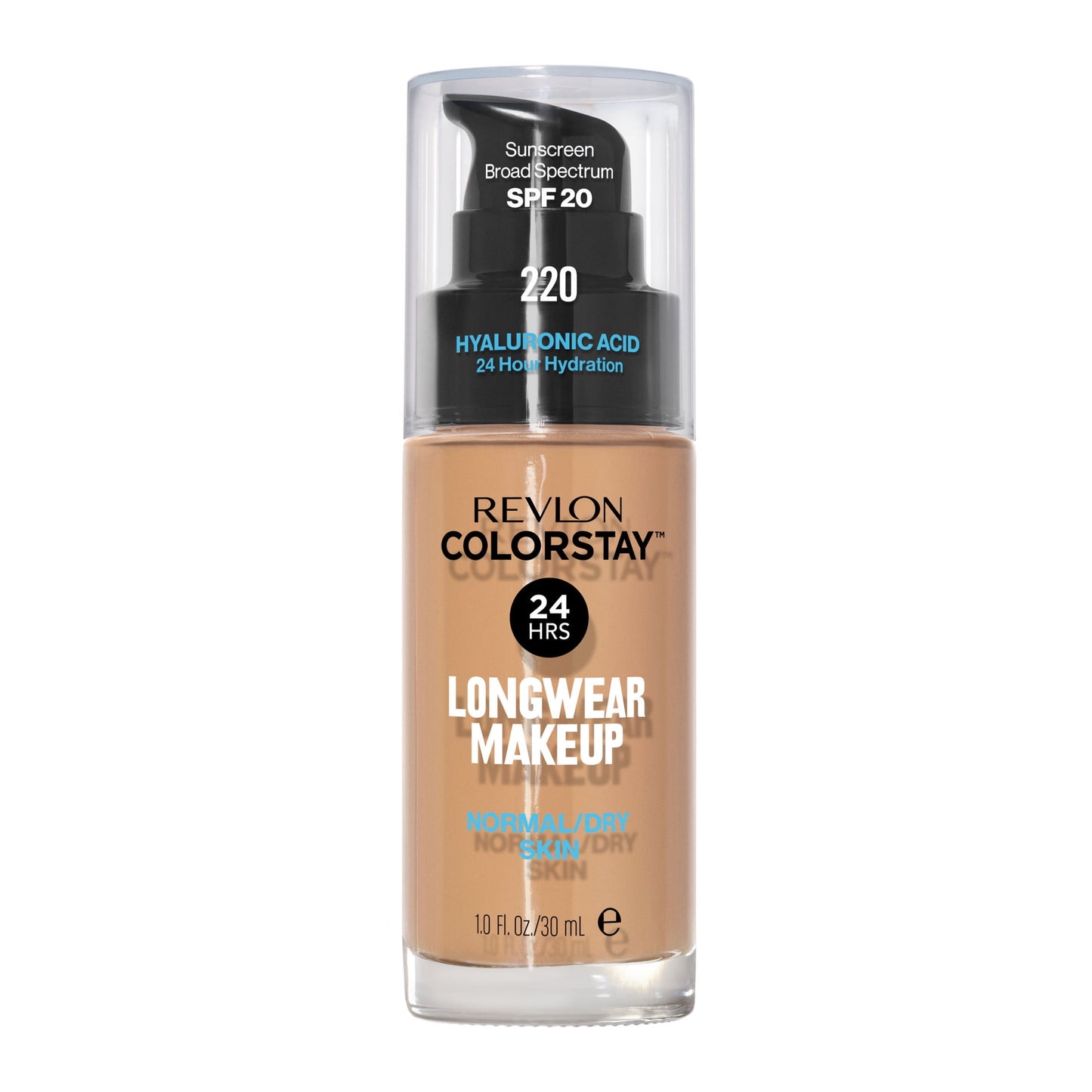 Revlon ColorStay Liquid Foundation Makeup, Normal/Dry Skin, SPF 20, 220 Natural Beige, 1 f