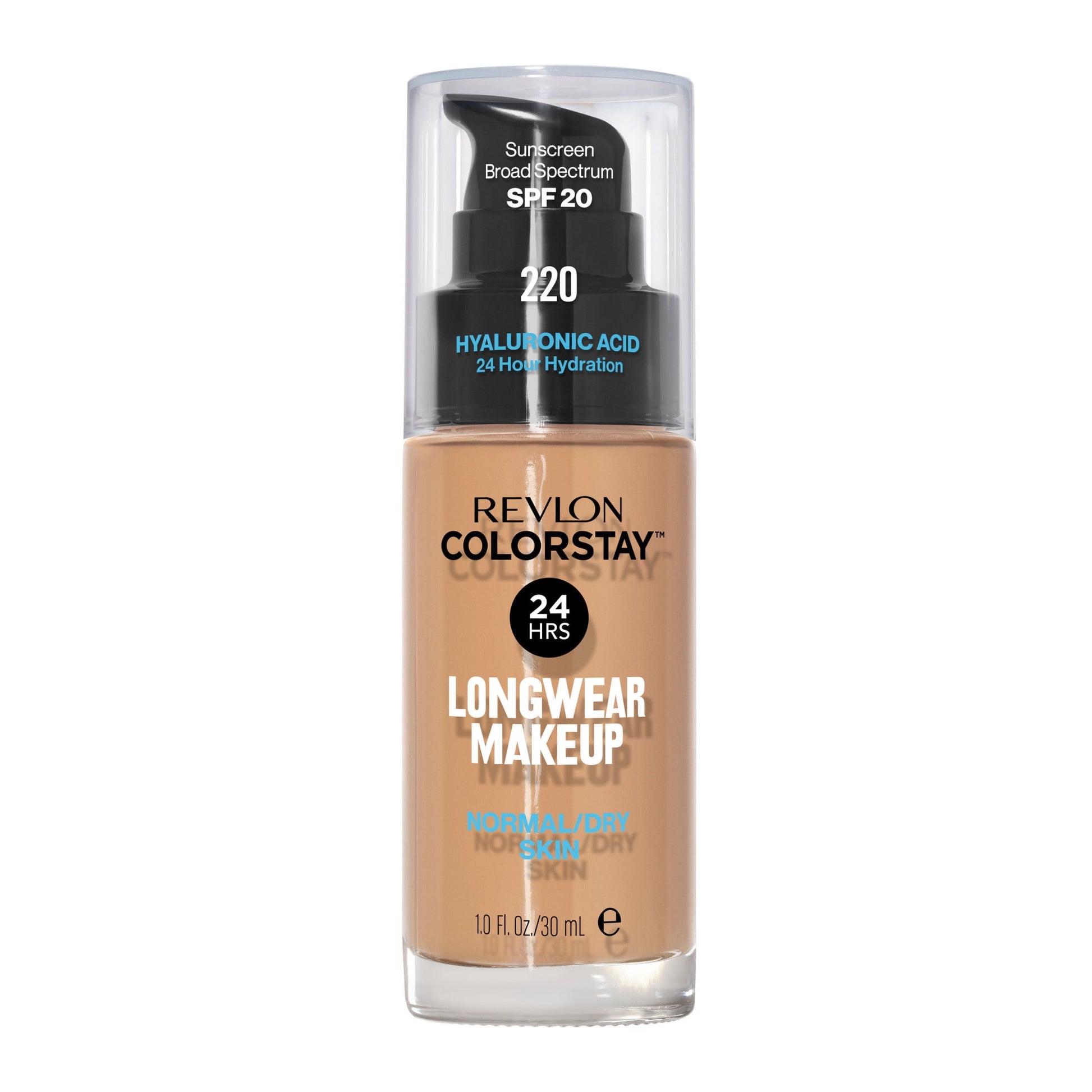 Revlon ColorStay Liquid Foundation Makeup, Normal/Dry Skin, SPF 20, 220 Natural Beige, 1 f