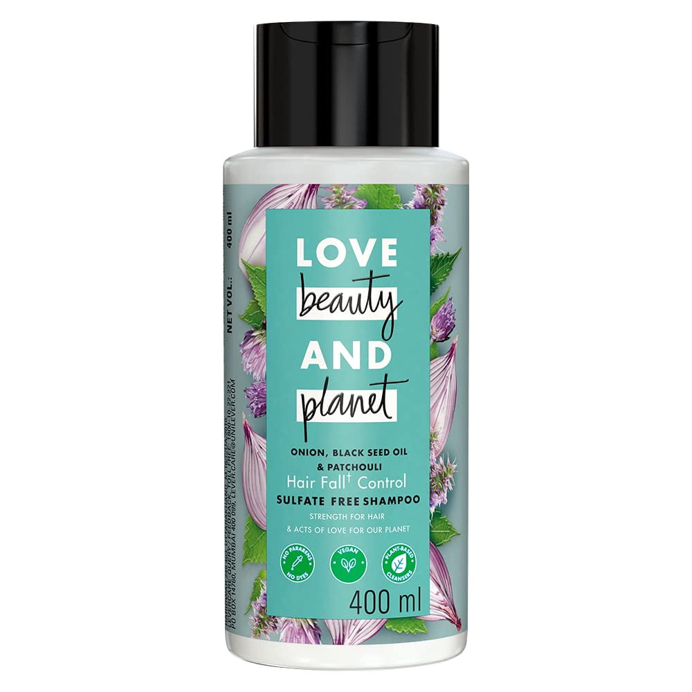 Love Beauty & Planet Onion Oil, Black Seed Oil & Patchouli Hairfall Control Shampoo |Sulfa