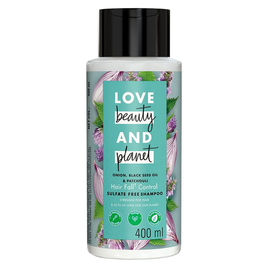 Love Beauty & Planet Onion Oil, Black Seed Oil & Patchouli Hairfall Control Shampoo |Sulfa