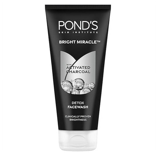 Ponds Bright Miracle Detox Facewash | 10X Power of Activated Charcoal 200 GM