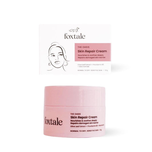 Foxtale Skin Repair Cream With Olive Leaf Extract, Provitamin B5 And Niacinamide For Dry A