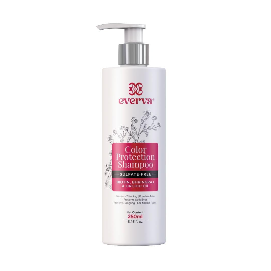 Everva Color Protect Shampoo | Sulphate Free, Paraben Free | Biotin Shampoo With Bhringraj