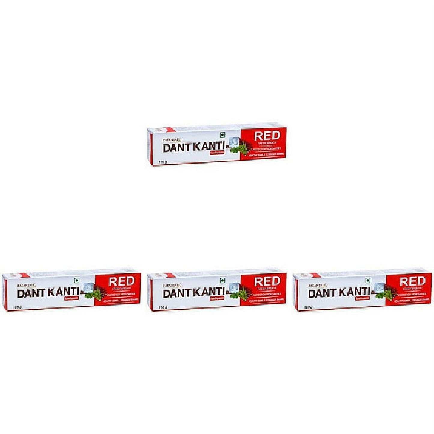 Pack Of 4 - Patanjali Dant Kanti Red - 100 Gm (3 Oz)