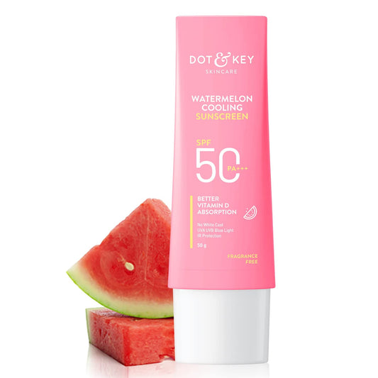 Dot & Key Watermelon Hyaluronic Sunscreen SPF 50 PA+++| for Oily, Normal & Combination Ski