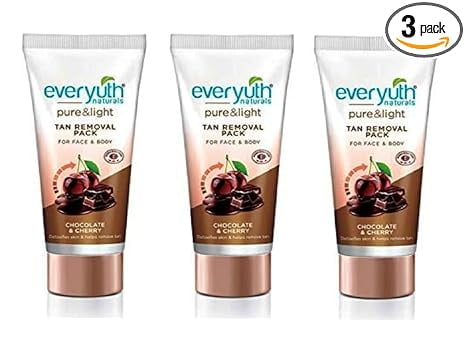 Everyuth naturals Tan Removal Chocolate & Cherry FacePack 50g (50gms Ã— 3)