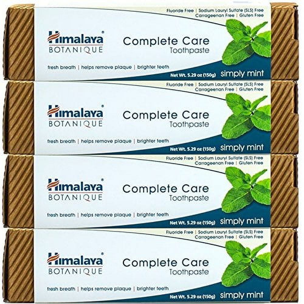 Himalaya Complete Care toothpaste - Simply Mint 5.29 oz/150 gm (4 Pack) Natural, Flouride-