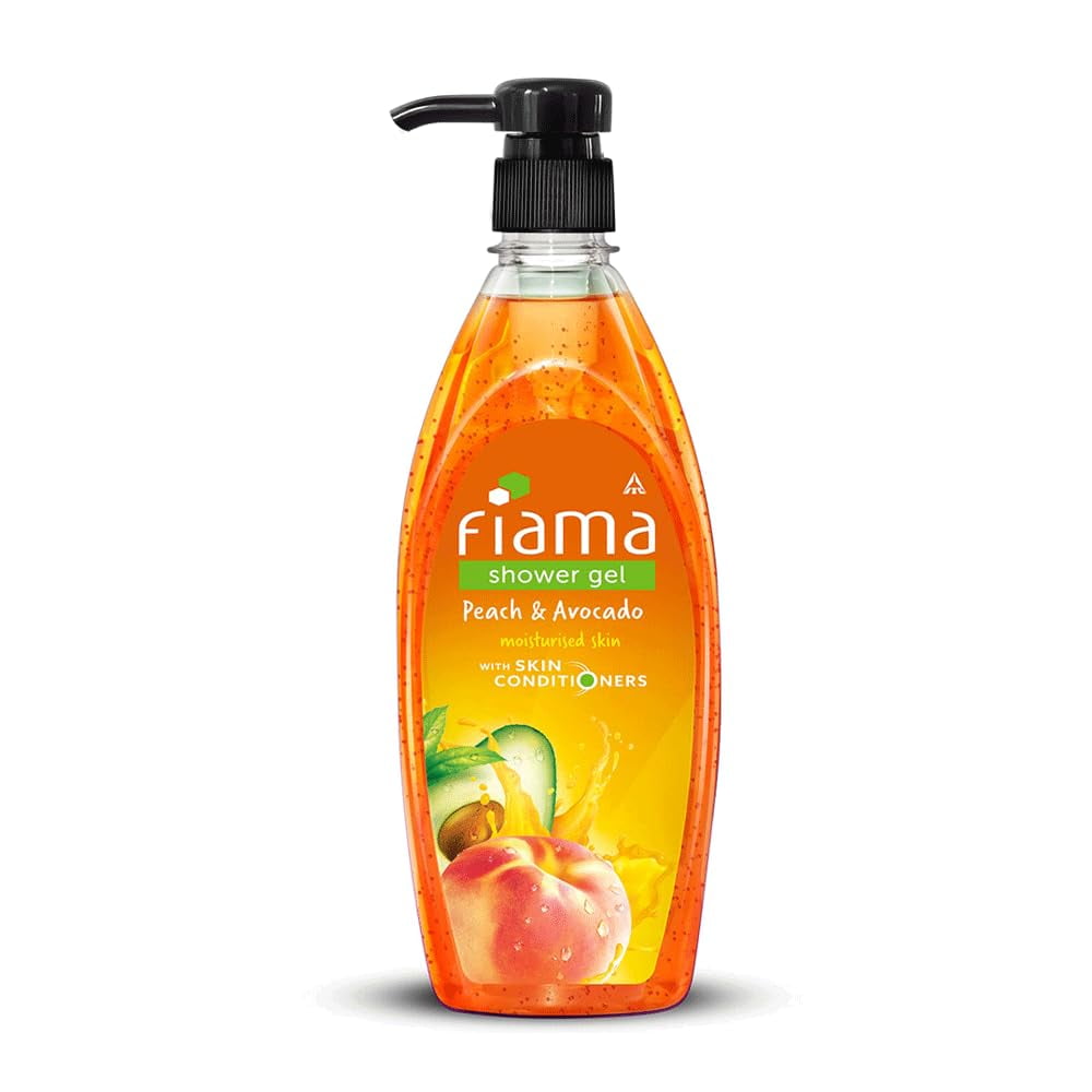 Fiama Shower Gel Peach & Avocado, BodyWash With Skin Conditioners For Soft Moisturised Ski