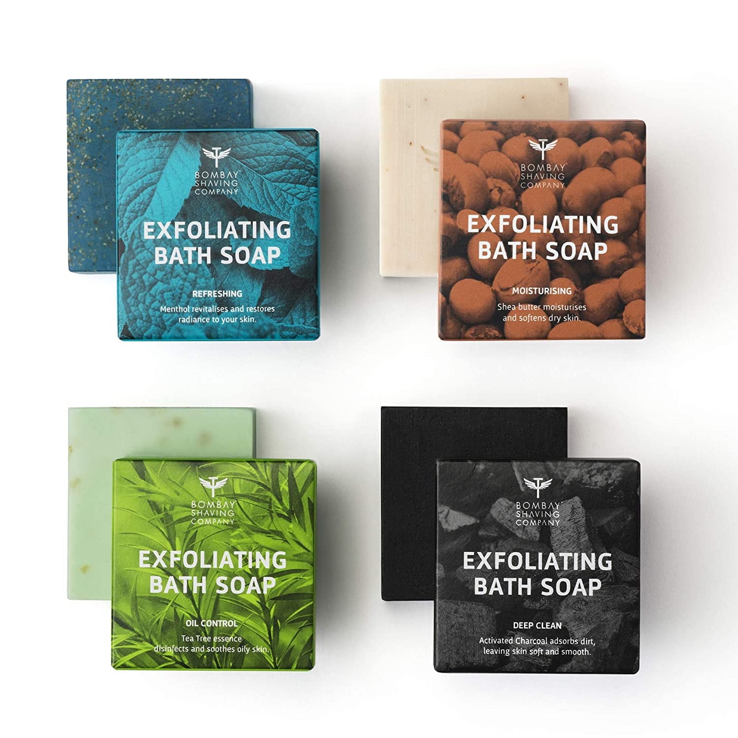 Bombay Shaving Company Handmade Exfoliating Bath Soaps, 100gm (Pack of 4)