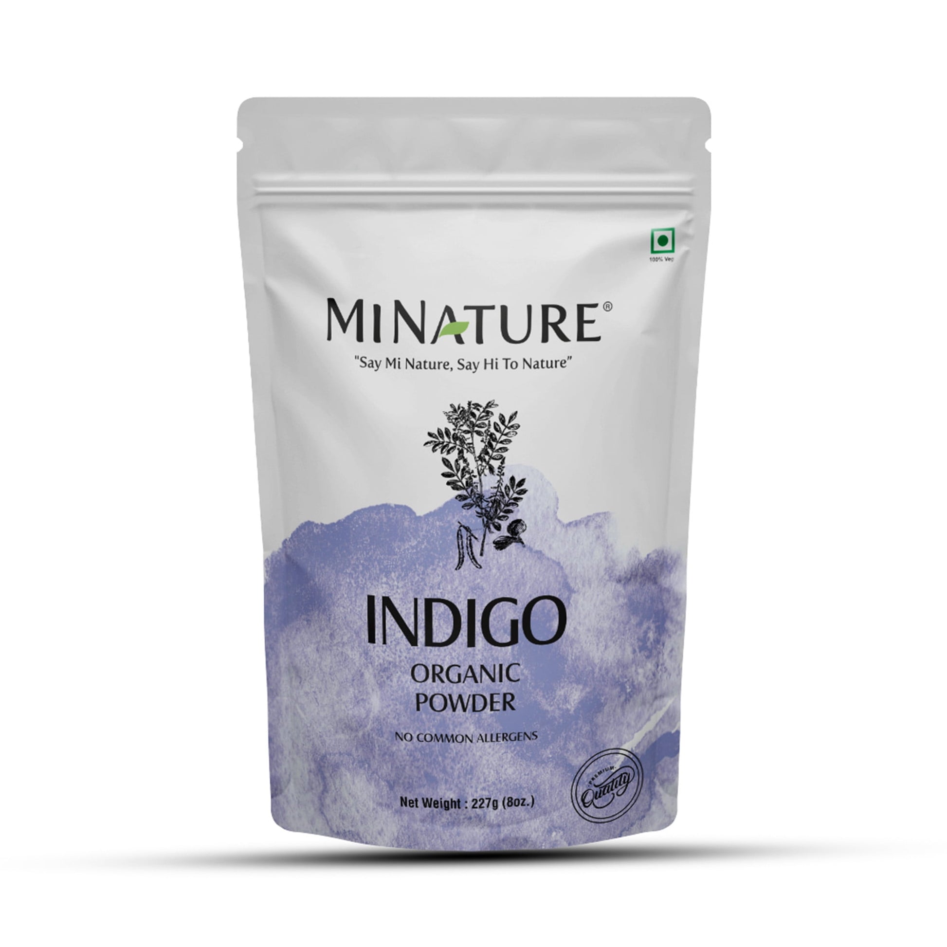 mi nature Indigo Powder | Pure & Natural Hair Dye| Herbal Hair color| 227 Gram, (08 oz) 0.